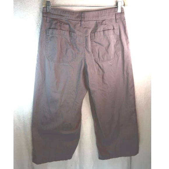 J. Crew Slate Purple Wide Leg Button Fly Cropped M2521 Trouser Pants Sz 8 - Picture 5 of 8